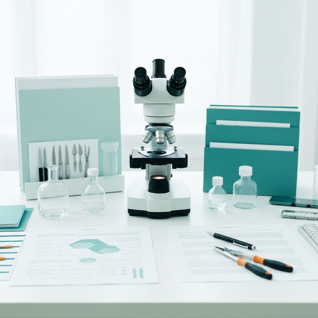 Scientific research environment with research materials